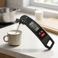 Thermomètre de cuisson pliable ultra-fin pour barbecue, aliments et viande, thermomètre de four