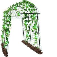 Treillis d'extérieur robuste en acier inoxydable à arche haute pour plantes grimpantes, 7 pieds, accessoires de clôture pour jardin et pelouse