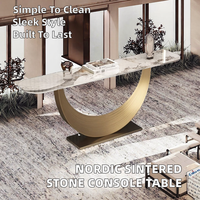 Table console en métal moderne et simple de style nordique pour salon, chambre, couloir, porche d'appartement ou d'hôtel, facile à nettoyer, mobilier de maison