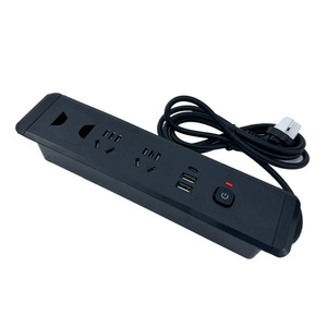 Desktop Power Strip 5 Outlets 2 <b>Usb</b> Ports Tabletop <b>Socket</b> <b>With</b> Switch Standard Grounding 220 V Abs Material - Product Image 1