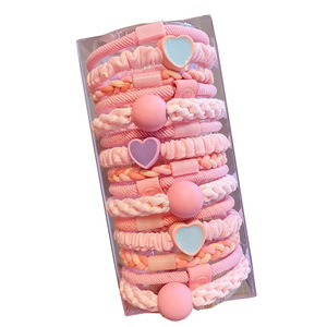 Ensemble d'élastiques à cheveux en tissu vert menthe, 6 pièces, avec décor de boule en forme de cœur, pour enfants, filles et adultes, usage décontracté - Product Image 4