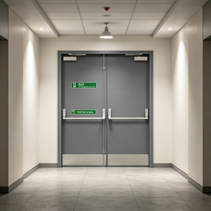 <span class=keywords><strong>Porte</strong></span> coupe-feu double en <span class=keywords><strong>acier</strong></span> homologuée UL/CE avec barre anti-panique, <span class=keywords><strong>porte</strong></span> de sortie d'urgence, résistance au feu 90/180 minutes, <span class=keywords><strong>porte</strong></span> de sécurité anti-fumée - Product Image 4