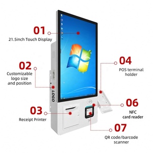 Windows/Android/Linux Self Checkout Kiosk Camera,Pos Holder,80 mm <b>Printer</b>,QR <b>Scanner</b> Payment Kiosk Touch Screen Self Order Kiosk - Product Image 2