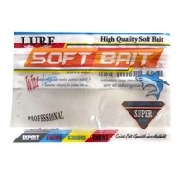 Appâts souples personnalisés pour la pêche, appâts pour vers, emballage en sachet refermable à trois côtés en PET+PE recyclable, emballage pour chewing-gum et lait