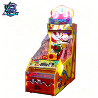 Machine de jeu d'arcade à monnayeur pour enfants, modèle 'Petit Monstre Gourmand', jeu de lancer de balles et de récupération de tickets, en plastique, en anglais, pour centres de jeux