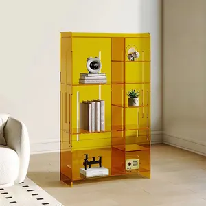 New Arrival colorful living room furniture acrylic storage shelf lucite pmma display rack home use cabinet