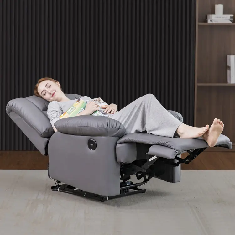 XR-8002 en cuir synthétique canapé inclinable manuel inclinable zéro gravité chaise inclinable pour salon