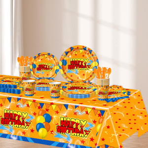 Articles de table décoratifs en papier sur le thème des Anime, comprenant assiettes, gobelets, ustensiles, pour les anniversaires d'enfants, les événements festifs, pack essentiel pour les fêtes - Product Image 3