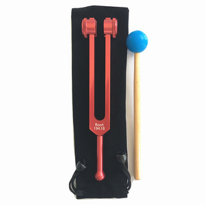 Root tuning fork, 194.18mm deep, handle with metal ball, includes cloth cover and tuning hammer. - Product Image 4