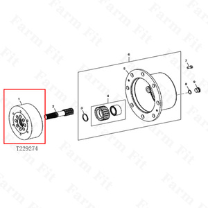 Precio de fábrica de alta calidad T229274 para John Deere 310SK 310J 315SK 310K 210K Ring Gear - Product Image 4