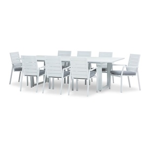 Meubles <span class=keywords><strong>de</strong></span> <span class=keywords><strong>jardin</strong></span> pour patio extérieur <span class=keywords><strong>Ensemble</strong></span> <span class=keywords><strong>de</strong></span> tables à manger <span class=keywords><strong>8</strong></span> chaises en aluminium pour <span class=keywords><strong>jardin</strong></span> extérieur Patio Balcon pour hôtels - Product Image 2