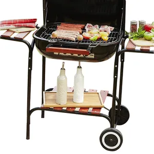 Hot Selling Beste Kwaliteit Camping Bbq Houtskool Grills Met Grill Accessoires Tools Barbecue Met Deksel Tent Kachel