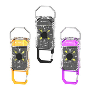 Smiling Shark Keychain Light Mini Flashlight LED Rechargeable Waterproof Portable Work Light Emergency Use - Product Image 1