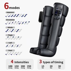 5 airbags indépendants 6 modes botte <span class=keywords><strong>de</strong></span> massage par compression d'air pour les jambes avec batterie 3000 MAh pour le massage des jambes Relax et récupération musculaire - Product Image 6