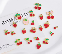 DIY Bijoux de Mode Hypoallergénique Acier Inoxydable Cerise Fraise Pendentif Accessoires