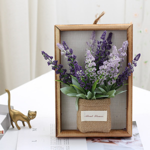 Artificial Bud Hydrangea Flower Wooden 3D Photo Frame Wall Hanging Plant Wall Decor Factory Direct Supply For Home Decoration - Product Image 2