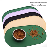Tapis de gamelle pour animaux de compagnie en silicone léger, écologique, personnalisé OEM, de qualité alimentaire, imperméable, arrondi, pour chien et chat, antidérapant, facile à nettoyer