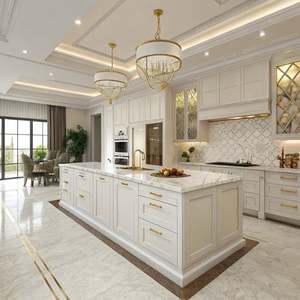 Mueble de Cocina Moderno de Lujo con Tira de Luz LED, Diseño de Mueble de Pared para Toda la Casa - Product Image 1