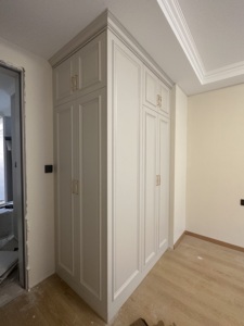 L'usine prend en charge les armoires de chambre ouvertes en bois blanc américain de luxe personnalisées <span class=keywords><strong>avec</strong></span> des tiroirs et des armoires de rangement - Product Image 5