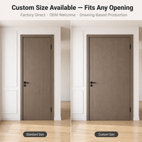 Puerta Interior Moderna de Madera Mexin, Insonorizada, para Dormitorio, con Marco y Panel, Tamaño Personalizado, Ecológica para el Hogar