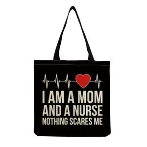 Medical Art Nurse Tote Bag <b>Stethoscope</b> Print Canvas Shoulder Bag Eco-Friendly Shopping Tote for Healthcare Professionals Fashion - Product Image 4