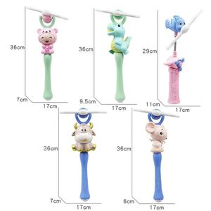 Phim hoạt hình động vật ánh sáng lên âm nhạc quay cối xay gió nhấp nháy ánh sáng lên đồ chơi dẫn cầu vồng - Product Image 3