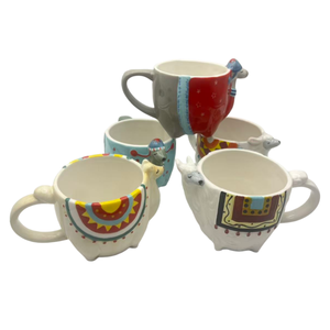Mug en céramique 3D Alpaca de 400 ml, stock usine, tasse en céramique mignonne en forme d'alpaga avec poignée, vaisselle - Product Image 4
