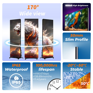 Pantalla LED para Exteriores de Alto Brillo P2.5, Cartel Digital Plegable a Todo Color, Visibilidad Diurna, Gráficos para Tiendas Minoristas - Product Image 5