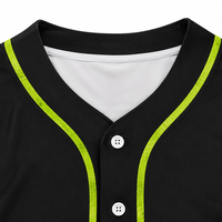 Maillot de baseball unisexe personnalisé respirant 100 % polyester imprimé par sublimation pour entraînement sportif, coupe athlétique à manches courtes