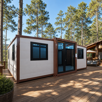 Maison conteneur préfabriquée extensible populaire de 20 pieds, en panneaux sandwich d'acier, maison modulaire personnalisée pour le propriétaire d'un café