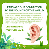 Complexe de bien-être auditif avec B6, zinc et magnésium, complément à base de plantes pour le confort auditif et la santé des oreilles