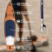 Planche à pagaie gonflable extérieure portable pour le surf, la dérive aquatique et le ski, accessoire de planche à pagaie debout