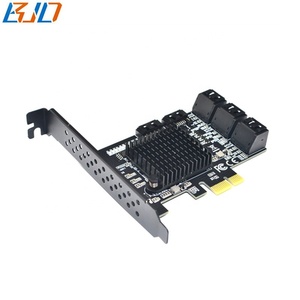 Factory Wholesale 8 Ports SATA <strong>3.0</strong> 7PIN Connector <strong>to</strong> <strong>PCI-E</strong> <strong>1X</strong> Expansion <strong>Riser</strong> Card For IPFS Hard Disk Drive - Product Image 4