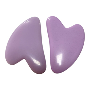 Adorable Planche de Guasha en Résine en Forme de Cœur Violet, Masseur Facial pour Soins de la Peau, Outils pour le Visage - Product Image 5