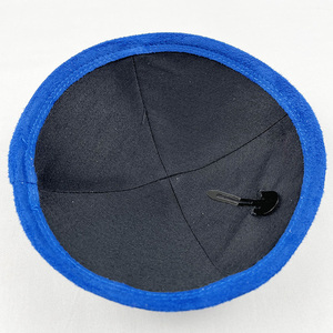 Kippa en daim noir Yarmulke Casquette juive israélienne <span class=keywords><strong>Judaica</strong></span> avec clip 18 cm (7 pouces) - Product Image 4