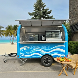 Petit chariot à hot-dogs, mini remorque alimentaire mobile, chariots de vente, kiosque de bar extérieur, camion de crème glacée - Product Image 1