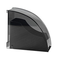 Support de filtre à café pour bar à café, boîte de rangement en acrylique pour filtres en papier, design minimaliste en forme d'éventail, anti-poussière et anti-humidité