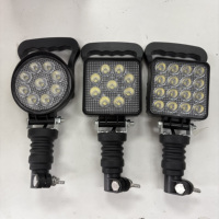 Projecteur de travail LED 36W avec poignée flexible, fixation DIN, faisceau large 1800LM, étanche IP67, 10-30V, éclairage extérieur automobile haute luminosité