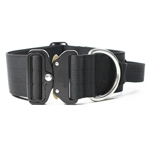 Collar de nailon con hebilla de Metal para perro, accesorio de 2 pulgadas, grande, 5cm, 4cm, personalizado, cómodo, de combate táctico, para mascota - Product Image 1