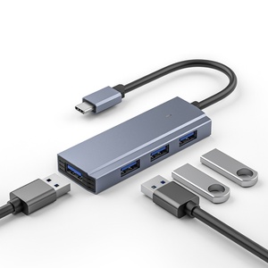 Adaptador USB C a 4 Puertos USB 3.0 para <span class=keywords><strong>Mac</strong></span> Pro, <span class=keywords><strong>iMac</strong></span>, iPad Pro, Chromebook, Pixelbook, Steam - Product Image 1