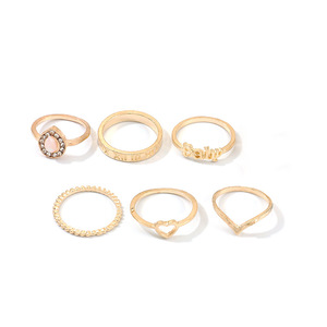 <span class=keywords><strong>Set</strong></span> di <span class=keywords><strong>Anelli</strong></span> in <span class=keywords><strong>Oro</strong></span> Italiano alla Moda per Donne Vendita all'Ingrosso N910156 - Product Image 2