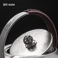 Nouvelle bouteille d'eau QITI Xuan Su 1L en titane pur écologique, théière de camping d'extérieur avec poignée, pot électrique en céramique de style chinois