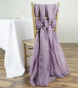 Floral Chiffon <b>Chair</b> <b>Sashes</b> Disposable for Banquet & Home Use for Garden Weddings-Wholesale - Product Image 2