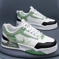 Chaussures de sport en cuir pour hommes, design tendance, maille personnalisée, chaussures décontractées pour hommes, chaussures de marche