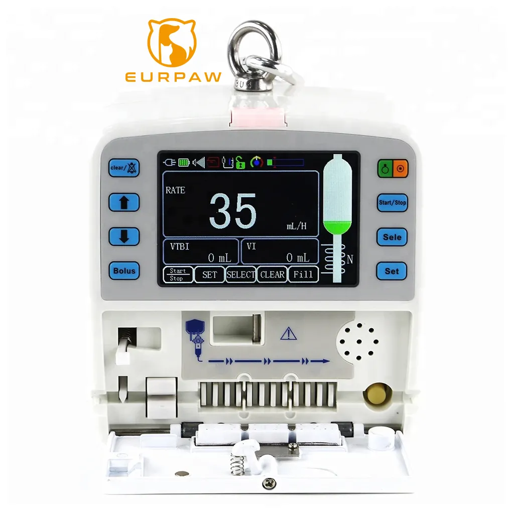 Europet-bomba de infusión de pantalla táctil Micro IV, portátil, volumétrica, automática, médica