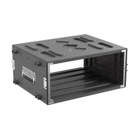 Estuche de plástico duro de seguridad para carretera 4U 6U 8U PE Estuche de plástico para estante de carretera con maletero de cable turístico resistente 4U Estuche de transporte de vuelo