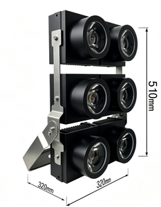 Projecteur <span class=keywords><strong>LED</strong></span> modulaire à faisceau étroit Dalai à 6 têtes, IP66, support réglable en acier inoxydable, éclairage extérieur pour façade de bâtiment, 60-120 - Product Image 2