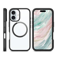 2024 nouveau étui de téléphone portable magnétique antichoc transparent résistant aux rayures pour iPhone16 pro max