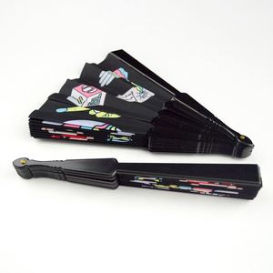 Éventails pliables en tissu de style ange, conçus sur mesure, avec poignée en plastique, cadeau d'affaires, prix abordable - Product Image 3