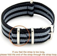 Bracelet de montre en nylon rayé de haute qualité, une seule pièce, multicolores, OEM/ODM, 14 mm, 16 mm, 18 mm, 20 mm, 22 mm